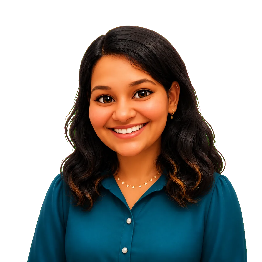 Cartoon portrait of Anushree Bhure